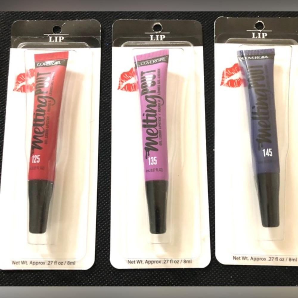 3pack COVERGIRL Melting Pout Liquid Lipstick in Gell Yes, Gelfriend & Gel Bird
